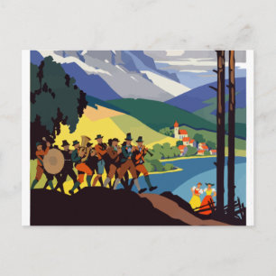 Vintage Austria Alps Travel Postcard