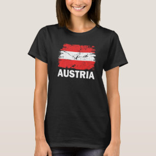 Vintage Austria Austrian Flag Pride Support Austri T-Shirt