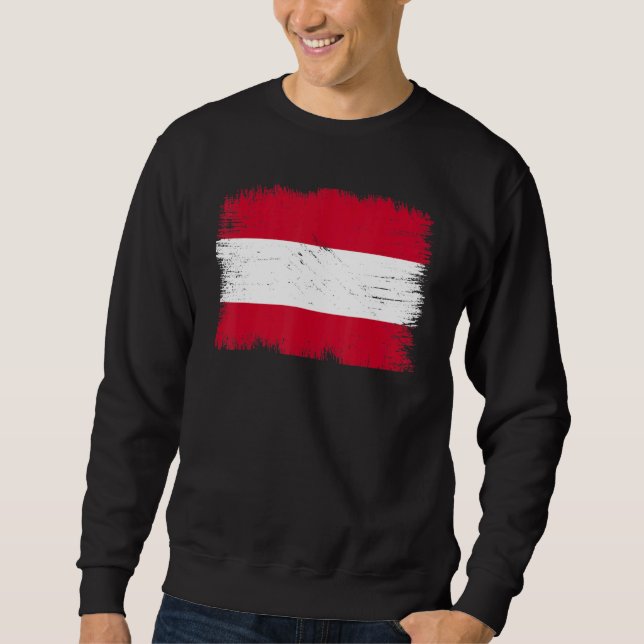Vintage Austria Flag Austrian Independence Day Sweatshirt (Front)