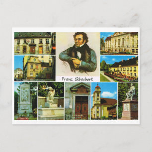 Vintage Austria, Places linked to Franz Schubert Postcard
