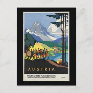 Vintage - Austria Travel Poster  Postcard