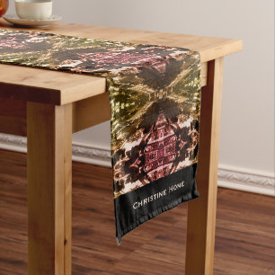 Vintage Austria Vienna Belvedere park overview Long Table Runner