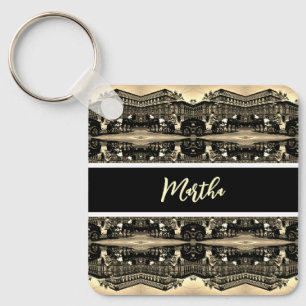 Vintage Austria Vienna Fiaker Staatsoper opera Key Ring