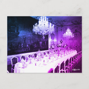 Vintage Austria Vienna Hofburg palace Dining room Postcard