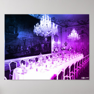Vintage Austria Vienna Hofburg palace Dining room Poster