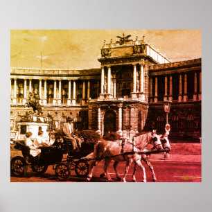 Vintage Austria Vienna Hofburg Palace Poster