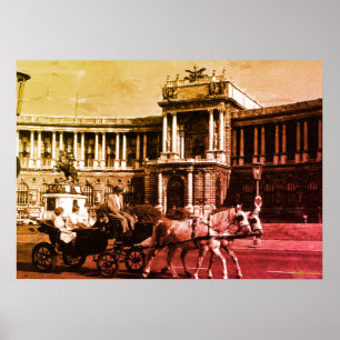 Vintage Austria Vienna Hofburg Palace Poster