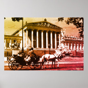 Vintage Austria Vienna parliament Poster