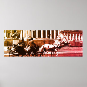 Vintage Austria Vienna parliament Poster