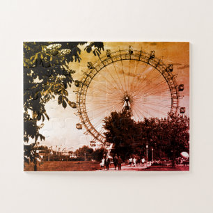 Vintage Austria Vienna Prater giant wheel Jigsaw Puzzle