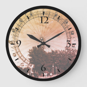 Vintage Austria Vienna Prater giant wheel Large Cl Large Clock