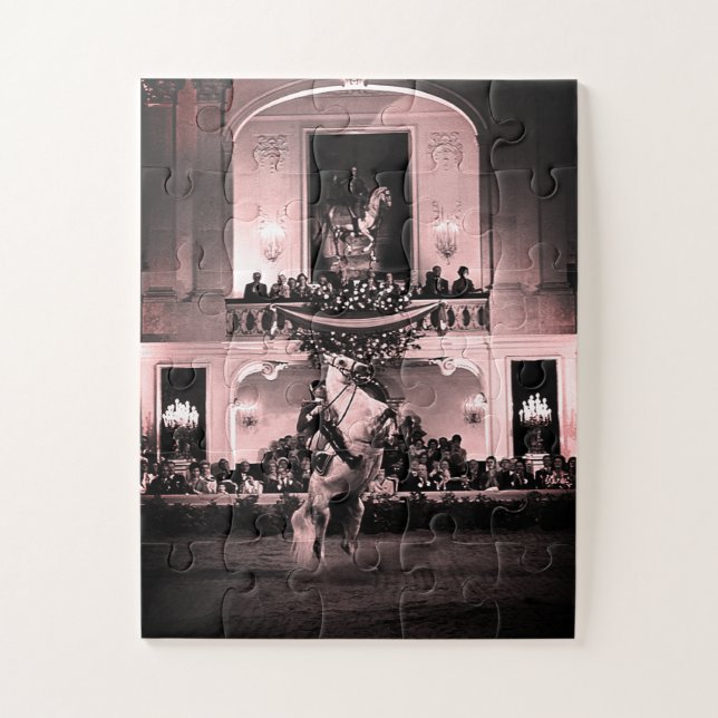 Vintage Austria Vienna Spanish Courbette Jigsaw Puzzle (Vertical)