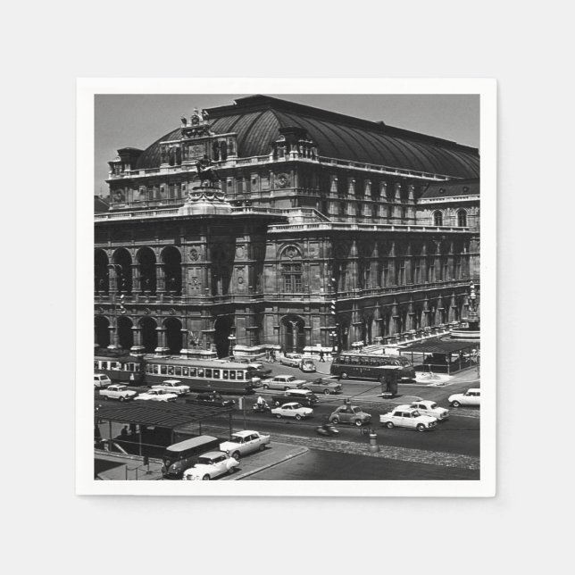 Vintage Austria Vienna Staatsoper opera 1970 Napkin (Front)