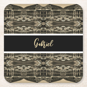 Vintage Austria Vienna Staatsoper opera 1970 Square Paper Coaster