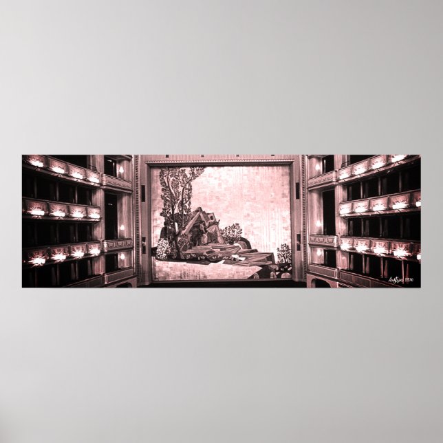 Vintage Austria Vienna Staatsoper opera inside Poster (Front)