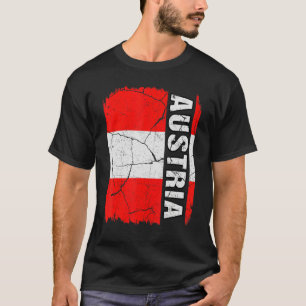 Vintage Austrian Flag Austria Pride Roots Heritage T-Shirt