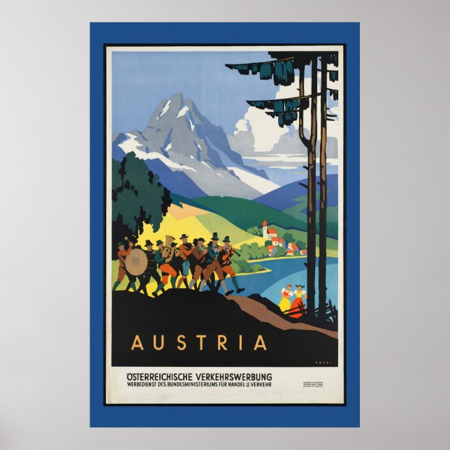 Vintage Austrian Travel Poster (Front)