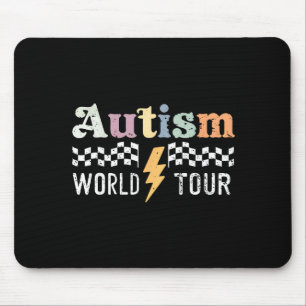 Vintage Autism World Tour Support Autism Awareness Mouse Pad