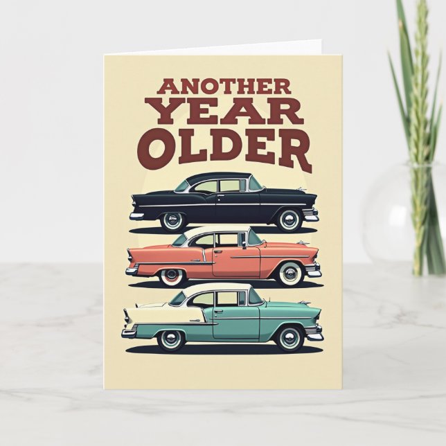 Vintage Auto Celebration Card (Front)