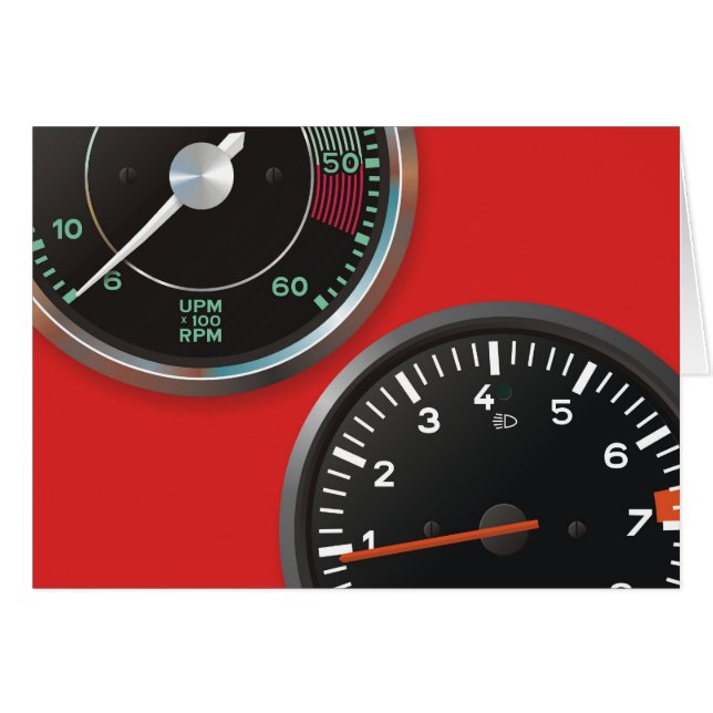 Vintage auto instruments / Classic car gauges (Front Horizontal)