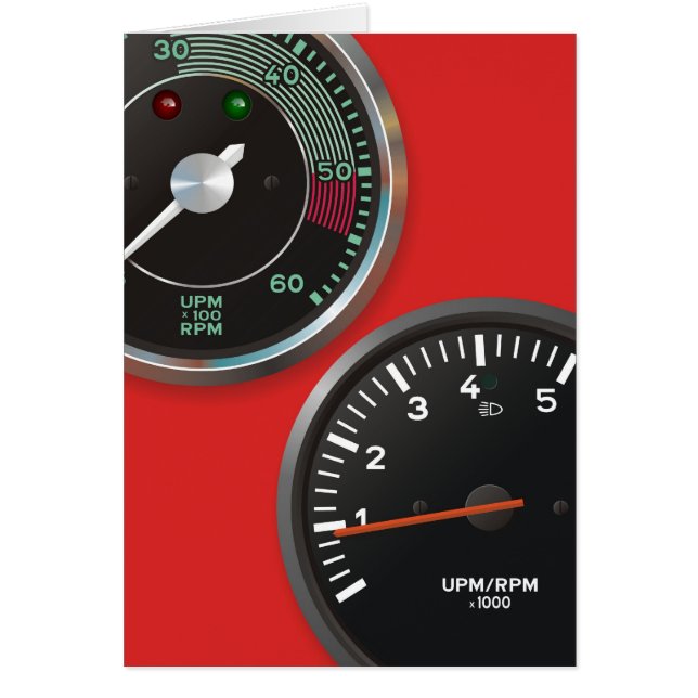 Vintage auto instruments / Classic car gauges (Front)