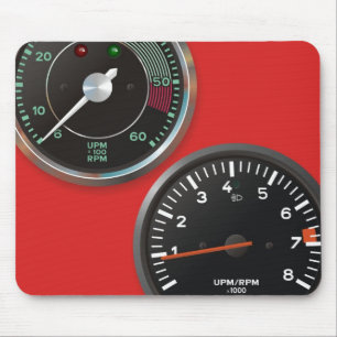 Vintage auto instruments / Classic car gauges Mouse Pad