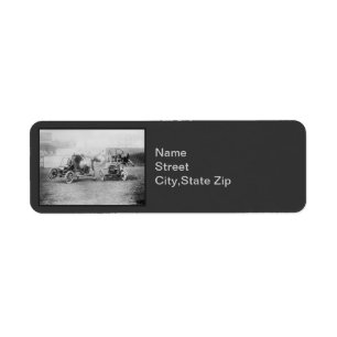 Vintage "Auto Polo" Sports Car Motorsports Return Address Label
