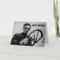 Vintage Auto Racing Guy Birthday Card