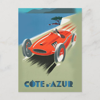 Vintage Auto Racing Postcard