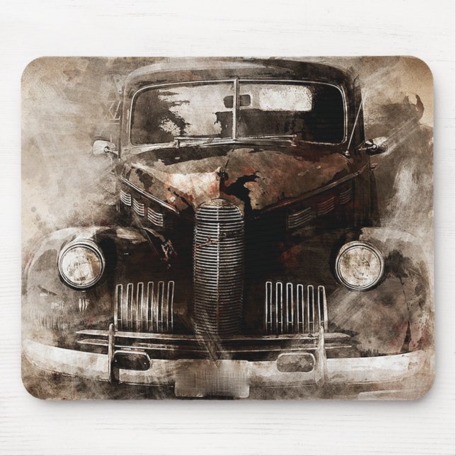 Vintage Automobile Mouse Pad (Front)