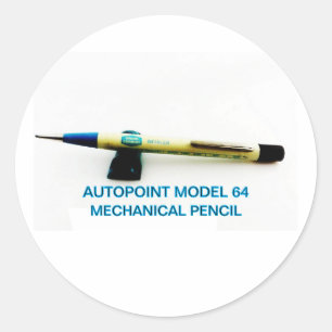 Vintage Autopoint Model 64 Mechanical Pencil Classic Round Sticker