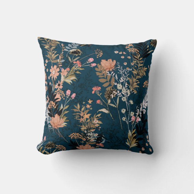 Vintage Autumn Berries Seamless Pattern Cushion (Front)