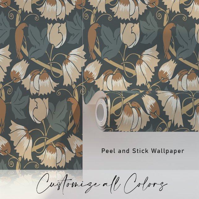 Vintage Autumn Birds & Vines Wallpaper (Creator Uploaded)