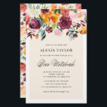 Vintage Autumn Blooms Bar Mitzvah Invitation<br><div class="desc">Invite family and friends to your event with this customisable floral bar mitzvah invitation. It features watercolor fall flowers and a matching background. This fall floral bar mitzvah invitation will be perfect for fall or autumn events. Personalise by adding your details. Matching items are available.</div>
