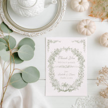 Vintage Autumn Botanical Oak & Pumpkin Wedding
