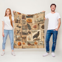 Vintage Autumn Collage Pattern | Rustic Ephemera