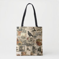 Vintage Autumn Ephemera Collage | Rustic Birds (2)