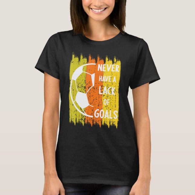 Vintage Autumn Fall Colours Soccer Ball T-Shirt (Front)