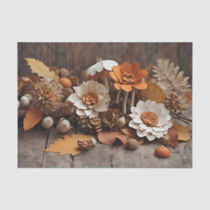 Vintage Autumn Floral Decoupage Tissue Paper