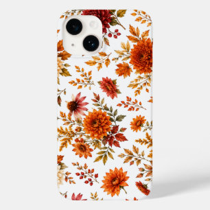 Vintage Autumn Floral Pattern with Sunflowers Case-Mate iPhone 14 Case