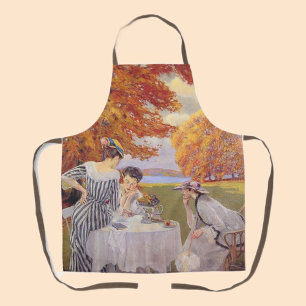 Vintage Autumn Garden Tea Party Elegant Edwardian Apron