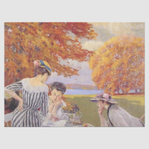 Vintage Autumn Garden Tea Party Elegant Edwardian Tissue Paper
