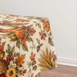 Vintage Autumn Harvest Cornucopia Pattern Tablecloth