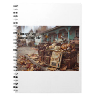 Vintage Autumn Journalling Ideas Notebook