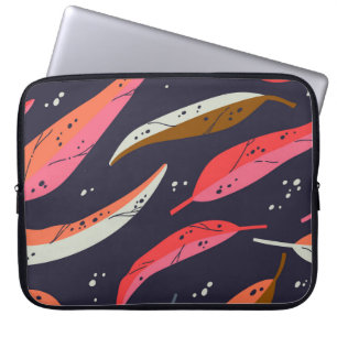 Vintage autumn leaf seamless pattern background. C Laptop Sleeve