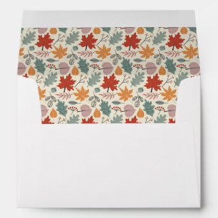 Vintage Autumn Leaves and Acorns Pattern Envelope