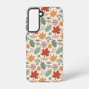 Vintage Autumn Leaves and Acorns Pattern Samsung Galaxy Case