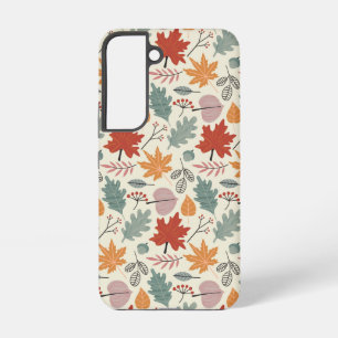 Vintage Autumn Leaves and Acorns Pattern Samsung Galaxy Case