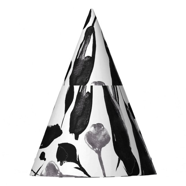 Vintage Autumn Leaves, Seamless Background. Party Hat (Front)