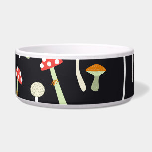 Vintage autumn mushrooms pattern design.